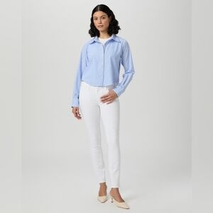 EUC- PAIGE Oleander White Denim Verdugo Ankle Jeans Women's Size 30